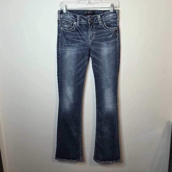 Silver Jeans Suki Mid Boot Bootcut Jeans Fluid Denim Size 29 - Picture 1 of 11